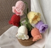 FLOWER POTS 6 MIXED COLOUR BELL FLOWER POT