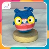MEDIUM ANIMALS BIG EYES OWL-pink red
