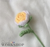FLOWER BRANCHES MEDIUM ROSE-yellow white