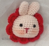 SMALL ANIMALS RABBIT HEAD FLOWER-pink