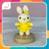 MEDIUM ANIMALS RABBIT WEARING DRESS-red