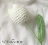FLOWER BRANCHES ROUND TULIP-white