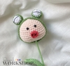 FLOWER BRANCHES PIG WITH FROG HAT