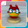 MEDIUM ANIMALS BIG EYES OWL-pink red
