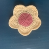 COASTERS - SIMPLE FLOWER-cream dark pink
