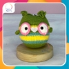 MEDIUM ANIMALS BIG EYES OWL-pink red