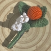 BROOCHES ORANGE & FLOWERS