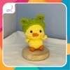 BIG ANIMALS CHICKEN WEARING FROG HAT-yellow