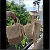 WOVEN BAGS BAGS3-Brown