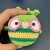 MEDIUM ANIMALS BIG EYES OWL-pink red