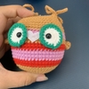 MEDIUM ANIMALS BIG EYES OWL-pink red