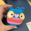 MEDIUM ANIMALS BIG EYES OWL-pink red