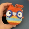 MEDIUM ANIMALS BIG EYES OWL-pink red