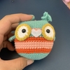 MEDIUM ANIMALS BIG EYES OWL-pink red