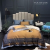 BỘ COTTON SATIN VÀNG - HỌA TIẾT KẺ SỌC
