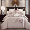 BỘ COTTON SATIN - HỌA TIẾT THÊU HOA ĐƠN GIẢN
