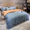 BỘ COTTON XANH BIỂN - HỌA TIẾT Ô VUÔNG NHỎ