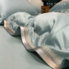 BỘ TENCEL XANH MINT - VIỀN HỌA TIẾT ÁNH KIM