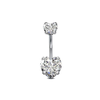 Khuyên rốn đá trái tim - 1.6*12mm
