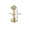 Bông tai 3 bi màu vàng thép không gỉ 316L - 2 size