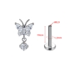 Bông tai con bướm dễ thương thả rơi (Titanium F136)