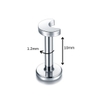 Bông tai hình mặt trăng màu bạc - 2 size - Thép 316L