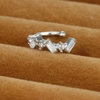 Bông tai kẹp không cần bấm lỗ - bạc - 8mm