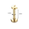 Bông tai hình mặt trăng màu vàng - 2 size - Thép 316L