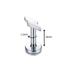 Bông tai sấm sét thép không gỉ 316L, màu bạc - 2 size