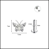 Titanium / ok365 con bướm xinh - 2 màu - 1.2*8mm