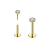 Khuyên cơ bản màu vàng - 0.8*8*2mm