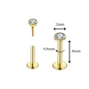 Khuyên cơ bản màu vàng - 0.8*8*2mm