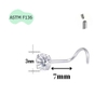Khuyên mũi xoắn - Khuyên tai Tragus - Chất liệu TITANIUM