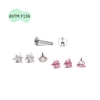 Khuyên Titanium hình tam giác 1.2*10*5mm - 2 màu