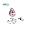Bông tai giọt nước 3 màu - 1.2*10mm - Titanium
