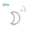 Khuyên Daith hình mặt trăng Titanium - Silver