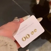 Đôi tai mặt bông hình tròn, màu vàng gold - 2 size