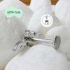 Khuyên tai đẹp đính đá - Titanium - 1.2*10mm