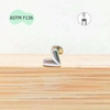Bông tai trái tim Titan 1.2*8mm, có 2 màu