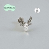 Khuyên Titan hình hươu đính đá lấp lánh - 1.2*8mm