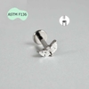Bông tai cỏ may mắn mini - 2 màu - Titanium