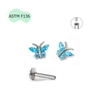 Khuyên tai Titanium Butterfly 1.2*10mm - Có 5 màu