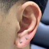 Khuyên cơ bản đầu bi ren trong - Titanium - 6 size