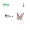 Khuyên tai con bướm lấp lánh - 5 màu - Titanium
