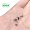 Khuyên Titanium hình đuôi cá 1.2*10mm - Có 4 màu