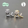 Khuyên tai hình bông hoa xinh xắn - Titanium - 2 màu