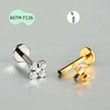 Khuyên Titanium cỏ bốn lá - Có 2 màu - 1.2*8