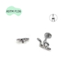 Bông tai hình snake basic - 1.2*8mm - Titanium