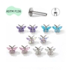 Khuyên tai Titanium Butterfly 1.2*10mm - Có 5 màu