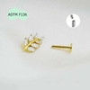 ok365 hình chiếc lá lấp lánh - Titanium - 2 màu
